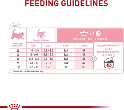 Royal Canin Feline Health Nutrition Kitten Thin Slices in Gravy Canned Cat Food, 3 oz can (6-pack)