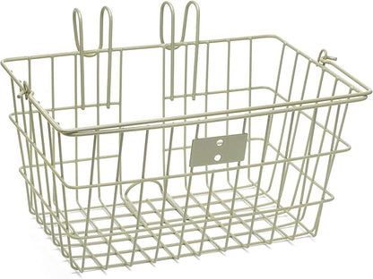 Retrospec Apollo-Lite Lift-Off Bike Basket - Detachable Steel Handlebar Basket with Carrying Handle for Commuting, Shopping &amp; Beach Trips - 14.5in x 9.5in Weather-Resistant Biking Gear