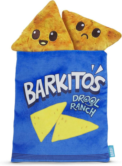 BARK Drool Ranch Chips Holiday Plush Dog Toy | Squeaky Fun for Medium Dogs