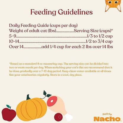Made by Nacho Dry Cat Kibble 2lb Bag, High Protein Premium Cat Food with Freeze-Dried Pieces, Cage-Free Chicken, Duck &amp; Quail, Limited Ingredients, Single Bag