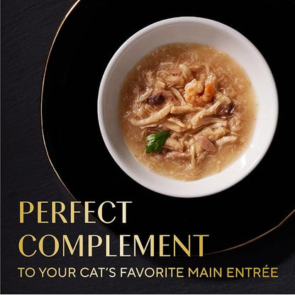 Sheba Selections Filets in Broth Adult Wet Cat Meal Complement Chicken &amp; Shrimp Recipe, 1.3 oz. Cups, 12 Count