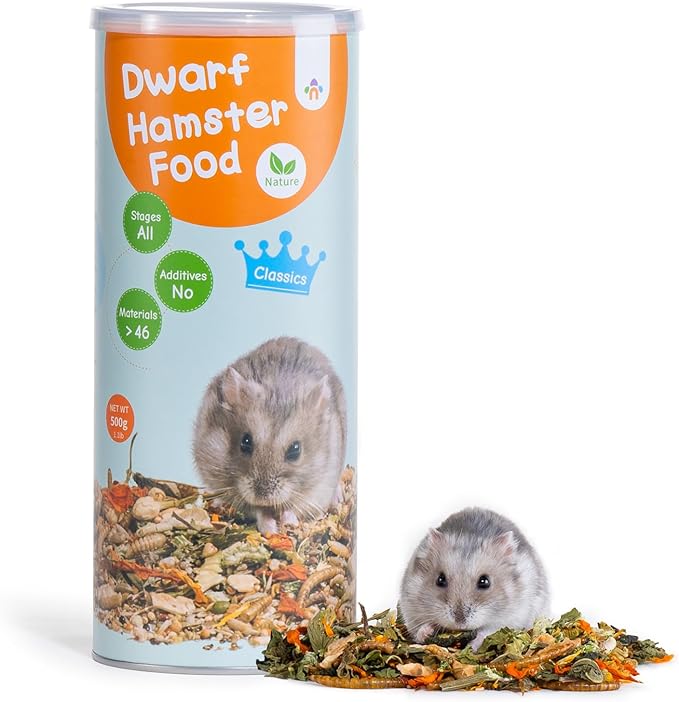 Niteangel Hamster Food &amp; Treats Toy - Small Animal Natural Food for Syrian Golden Dwarf Robo Hamsters or Other Small-Sized Pets