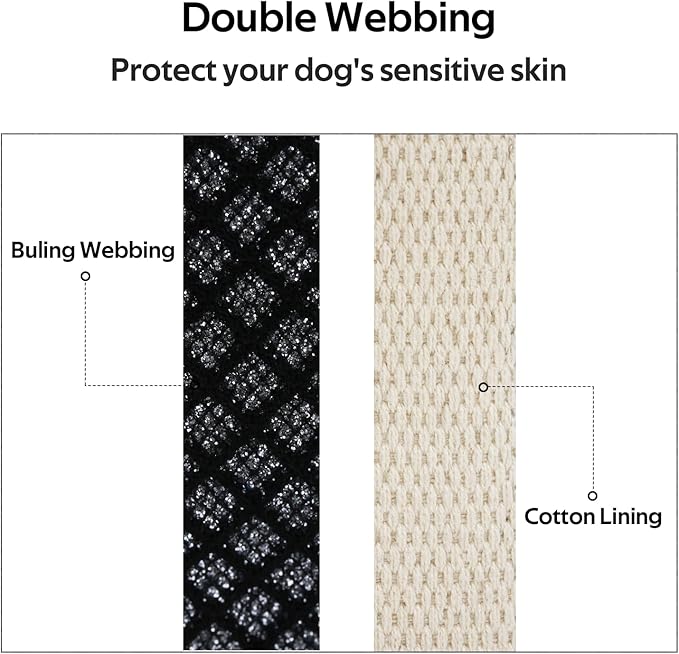 Dog Collar with Waterproof AirTag Holder &amp; Anti-Lost QR Code, Cute Bling Warpping Adjustable Width for Small Medium Large Pet (Black, L)