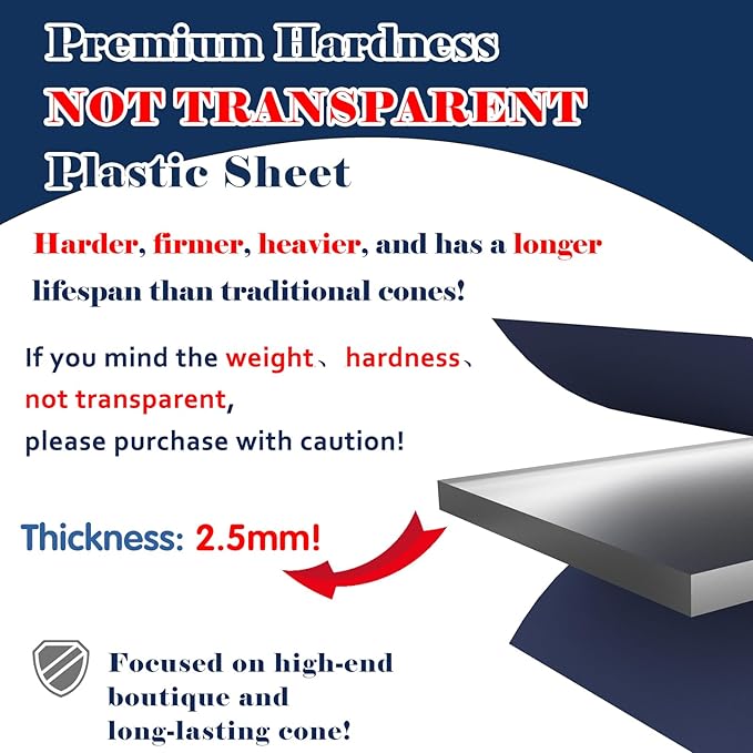 Hard &amp; Heavy Plastic Dog Cone Collar Alternative for Small Dogs (Yorkshire Pomeranian) After Surgery, Adjustable Recovery Cone Anti-Lick, Elizabethan Protective Collar Cone of Shame for Healing