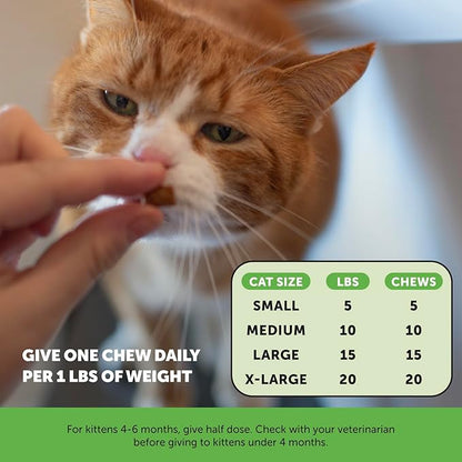 Cat Probiotics Gut + Immune Health Crunchy &amp; Creamy Chews - Digestive Health, Supports Gut Health, Immunity, Healthy Digestion + Cat Constipation Relief - Chicken 30-Day Supply