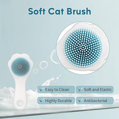 Waterless Cat Shampoo with Brush and Cloth, 6.8 FL OZ Cat Shampoo and Conditioner, Cat Dry Shampoo, No Rinse Formula for Quick Clean, Care for Cats and Kittens with Itching &amp; Sensitive Skin