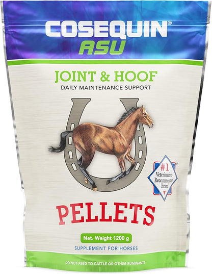 Nutramax Laboratories Cosequin ASU Joint &amp; Hoof Pellets Joint Health Supplement for Horses - Pellets with Glucosamine, Chondroitin, MSM, and Biotin, 1200 Grams