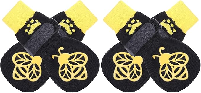 EXPAWLORER Anti Slip Dog Socks to Prevent Licking Paws, Dog Shoes for Hot Pavement, Dog Booties for Small Medium Large Senior Dogs, Traction Control Boots &amp; Paw Protectors for Hardwood Floors