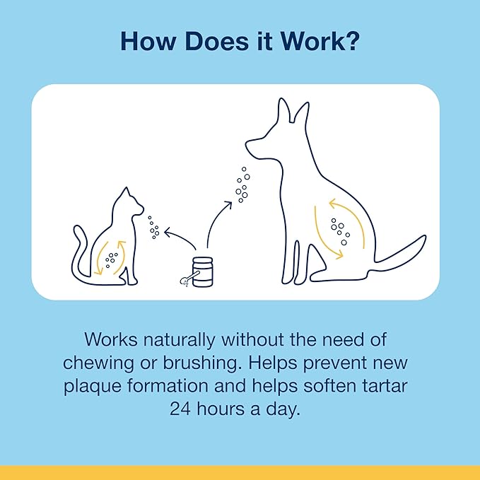 ProDen PlaqueOff Powder for Pets - Cat &amp; Dog Breath Freshener - Plaque &amp; Tartar Remover for Pet Oral Care - 60g