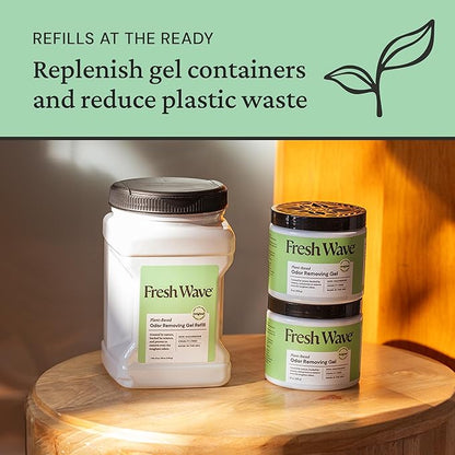 Fresh Wave Original Scent Odor Removing Gel Refill, 63 oz. | Safer Odor Absorbers for Home, Cooking, Trash, &amp; Pets Areas | Natural Plant-Based Odor Eliminator