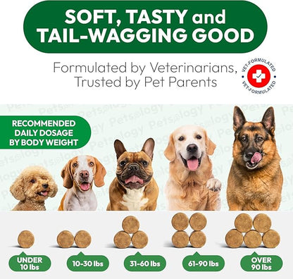 (2 Pack) Flea and Tick Prevention for Dogs Pills - 340 Chews - Natural Dog Flea &amp; Tick Control - Oral Defense Treatment for Dogs Supplement - Vet Formulated - All Breeds &amp; Ages - Made in USA