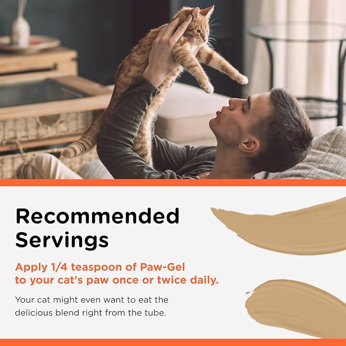 Nutri-Vet Hairball Paw Gel, Cat Hairball Remedy, Kitten Supplies, Hair Ball Relief for Cats, Fur Ball Remedy, Soybean &amp; Coconut Oil, Salmon Flavor, 3 oz