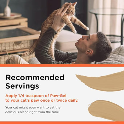 Nutri-Vet Hairball Paw Gel, Cat Hairball Remedy, Kitten Supplies, Hair Ball Relief for Cats, Fur Ball Remedy, Soybean &amp; Coconut Oil, Salmon Flavor, 3 oz