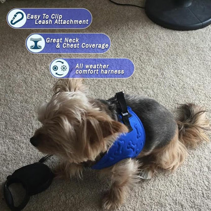 Comfort Fit Dog Harness No Pull with Adjustable Buckles Soft Padded Reflective Choke Step-in Pet Vest with Easy Control Handle for Small Medium Large Dogs &amp; Puppies for Walking Running Training
