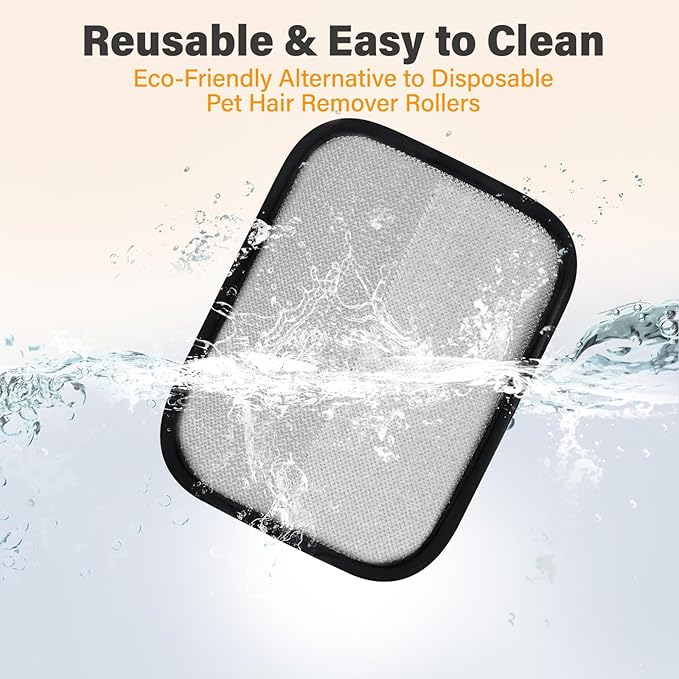 Upgraded Pet Hair Removal Glove - Reusable Electrostatic Fur Remover for Furniture, Clothes, Carpet &amp; Car, Ideal for Dogs &amp; Cats