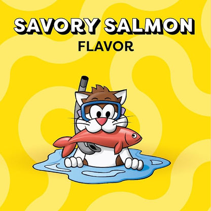 Temptations Classic Crunchy and Soft Cat Treats, Savory Salmon Flavor, 30 oz. Tub
