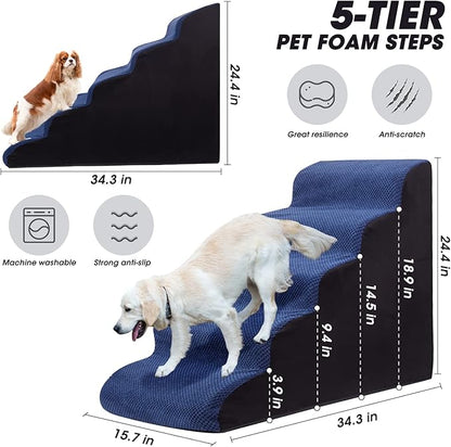 Dog Stairs&amp;Steps for High Beds Up to 28&