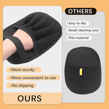 3 Pcs Magic pet Hair Remover Glove - Reusable &amp; Easy-to-Clean cat and Dog Fur Brush for Effortless Grooming, Upgraded Grip and Large Size for Better Coverage