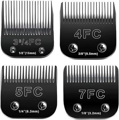 4PCS Dog Grooming Replacement Blades Compatible with Andis/Oster A5/Wahl KM-10 Series Dog Clippers,Detachable Clipper Replacement Blade,Black (4PCS Black-