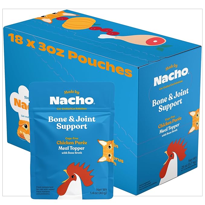 Made by Nacho Bone &amp; Joint Support Cage-Free Chicken Puree Meal Topper with Bone Broth (36 Count)