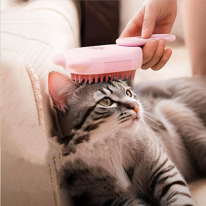 Pet Grooming Brushm,Cat Brush,3 In1 Spray Cat BrushSelf-Cleaning Wet Dog Comb with USB Rechargeable &amp; Water Tank,Suitable for Dogs,Cats to Reduces Flying Hair (Apricot color)
