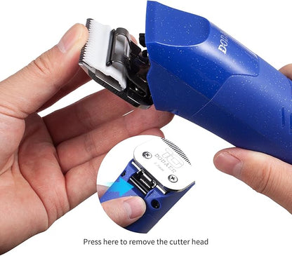Professional Dog Grooming Electric Corded Clipper Super 2-Speed,Low Noise,Cool &amp; Quiet Running Design for Thick Heavy Coats,Dogs,Cats and Other Animal (Blue)