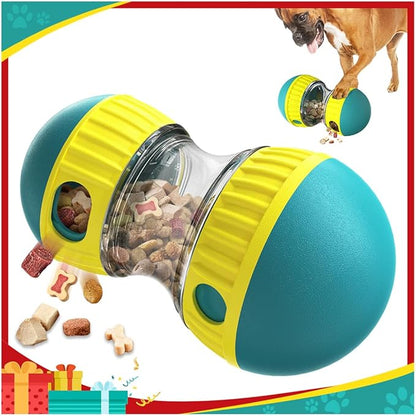 Dog Puzzle Toys, Rolling Treat Dispensing Ball, Brain Stimulation &amp; Slow Feeder, Dog Enrichment Toys to Keep Them Busy (Green)