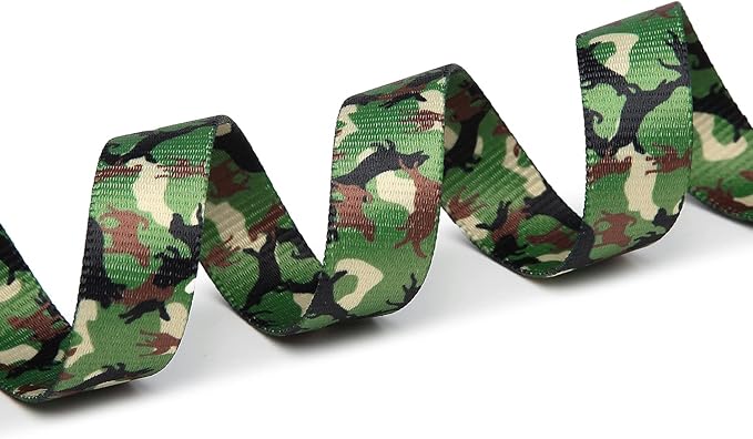 Mercano Adjustable Dog Collar - Special Design Patterns, Soft Nylon Comfortable Durable Pet Collar for Small Medium Large Dogs (S, Dog Camouflage Green)