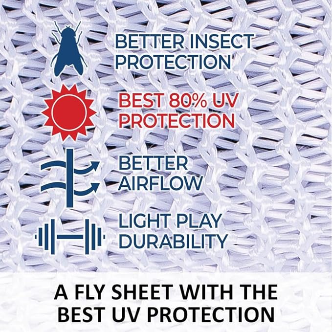 Schneiders Soft Interlock Mesh II Horse Fly Sheets | Superior UV &amp; Insect Protection | Versatile Euro Fit Option | Reflective Safety Design