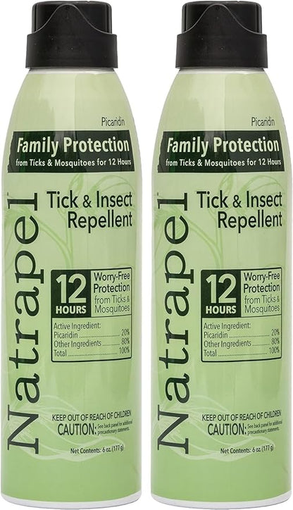 Natrapel Tick &amp; Insect Repellent Eco-Spray - Bug Spray with 20% Picaridin - Family Protection Against Mosquitoes, Ticks &amp; More - Up to 12 Hours of Protection - 6 oz (2 Pack)