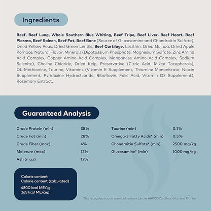 ZIWI Peak Steam &amp; Dried Cat Food – Beef w/Southern Blue Whiting Fish - High Protein, Skin &amp; Coat Health, Low Carb, for All Life Stages (78.4oz)