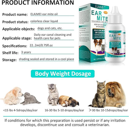 Ear Mite Treatment for Dogs, Dog Ear Infection Treatment, Ear Mite Treatment for Dog Yeast Infection, Alleviation Suffering from Ear Mites &amp; Itching and Odours Stinky Stuff for Dogs Ears