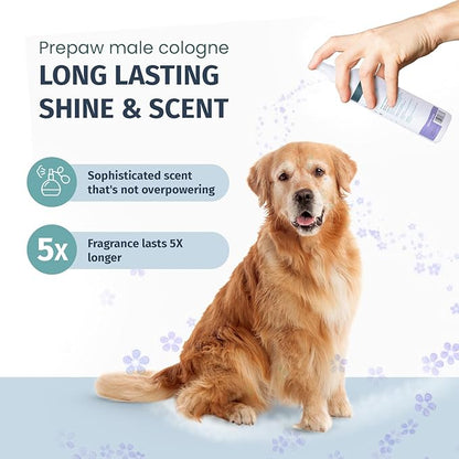 Luxury Male Pet Cologne - Fresh Lavender Scent, 3-in-1 Formula Conditions &amp; Moisturizes, Made with 94% Natural Ingredients, Long Lasting Fragrance, Safe &amp; Easy to Use | 8 fl oz