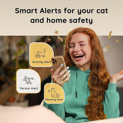2K Pet Camera Treat Dispenser, AI Photo Album, Dog Camera with 360° Auto Tracking &amp; 5G/2.4G WiFi, 2-Way Talk, Remote Treat Tossing, Motion Alerts for Cats Indoor
