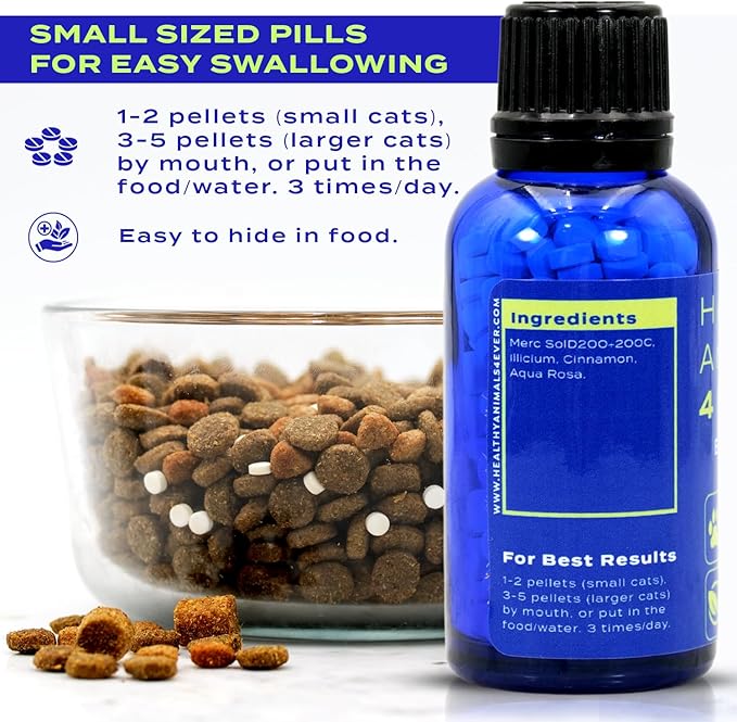 HA4E - Cat Bad Breath Remedy - Promotes Clean Teeth, Plaque &amp; Tartar Control - No Brushing Needed - All-Natural, Non-GMO, Organic, Preservative &amp; Chemical Free - 300 Dissolvable Tablets