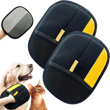 Pet Hair Removal Glove-2 Pack Reusable Electrostatic Pet Hair Remover Glove, Pet Hair Removal Tool for Cats &amp; Dogs - Suitable for Couch, Clothing, Carpet, Furniture, Car Seats