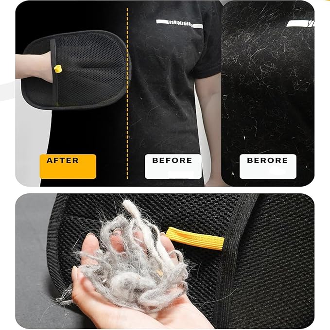 (3PCS) Pet Hair Remover Glove, 2025 New Efficient Grooming Gloves for Pet Hair, Pet Hair Remover Gloves for Dog &amp; Cat, Reusable Pet Hair Remover Glove for Washing, Deshedding, Grooming