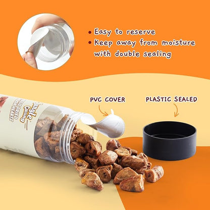 Jungle Calling Freeze Dried Cat &amp; Dog Treats, Freeze Dried Chicken Hearts for Cats &amp; Dogs, High Protein Single Ingredient Chicken Heart Treats, Grain Free Pet Training Treats (Chicken Hearts, 2.3 oz)