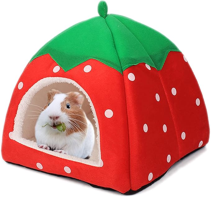 Guinea Pig Hideout Bed Rabbit House Cave Accessories Cozy Hide-Out for Bunny Hedgehog Ferret Chinchilla&amp;Other Small Animals