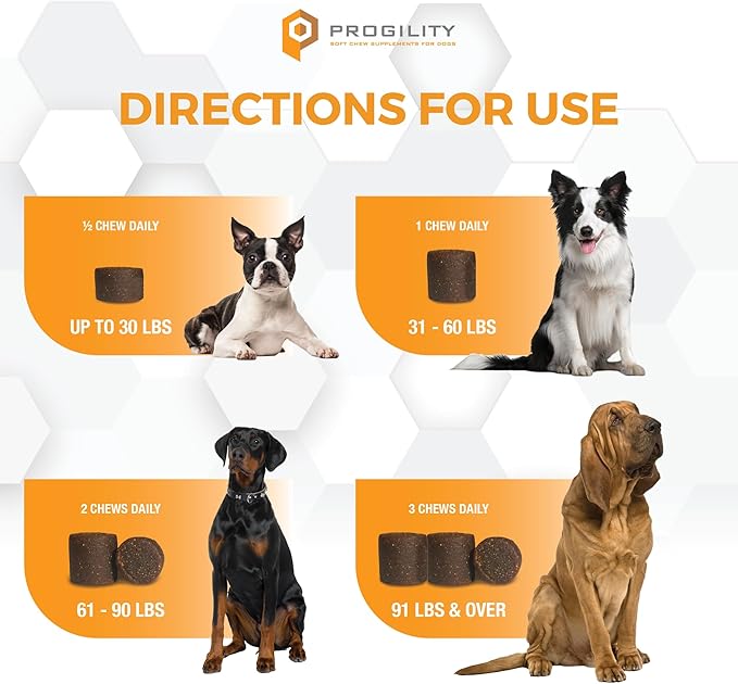 Nootie Progility Hip &amp; Joint Supplement for Dogs, Dog Joint Support with Glucosamine and Chondroitin, 90 Count