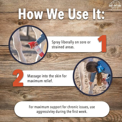 Natural Release Muscle Spray Treatment - Horse Liniment for Sore Muscles, Joint Pain, Tendon &amp; Inflammation Relief - Easy to Use, Fast Acting, Alcohol &amp; Menthol Free (1 Gal)