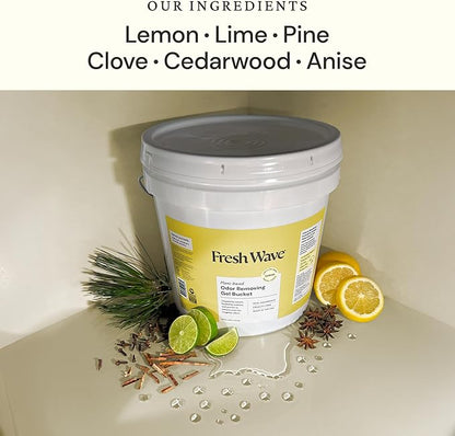 Fresh Wave Odor Removing Gel Bucket, 15.5 lb. (248 oz.) | Lemon Scent Refill | Odor Absorbers for Home | Safer Odor Relief | Natural Plant-Based Odor Eliminator | For Cooking, Trash &amp; Pets