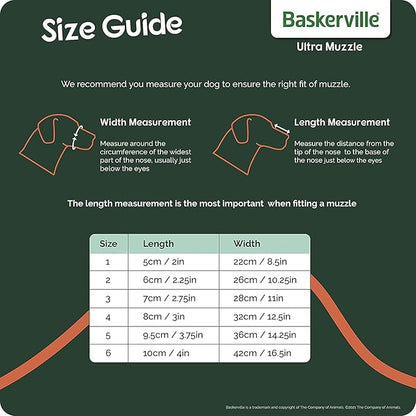BASKERVILLE ULTRA MUZZLE - Patented Humane Design, Breathable, Dog can Pant and Drink, Adjustable, Padded, Training Muzzle for Medium-sized Dogs, Prevents Biting, Wildlife Scavenging (Size 3, Black)
