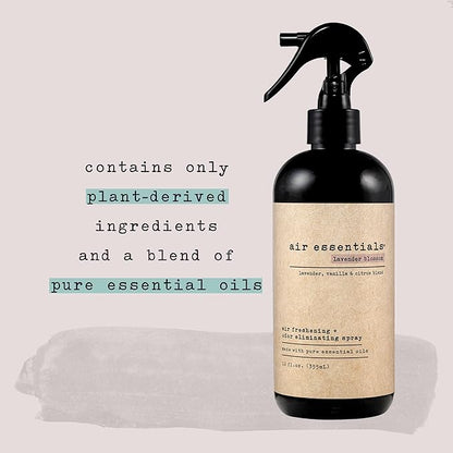 Air Essentials Air Freshener &amp; Odor Eliminator Spray - 12 oz, Pack of 2 - Made with Pure Essential Oils - Lavender Blossom Scent