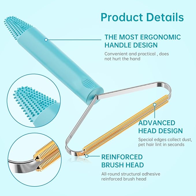 Carpet Rake,Lint Remover,Carpet Rake for Pet Hair Removal,Lint Brush,Lint Shaver for Carpets, Car Mat,Couch,Pet Bed,Furniture &amp; Rug(3-Pack)