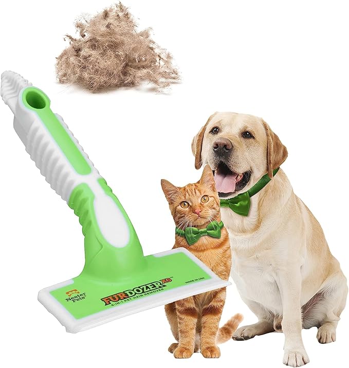 FurDozer X6 Pet Hair Remover &amp; Auto Detailing Tool - Cat &amp; Dog Hair Remover for Carpets, Car Interiors, Couches, Bedding, &amp; Pet Furniture - Reusable Pet Hair Removal Tool for Cat and Dog Fur &amp; Lint
