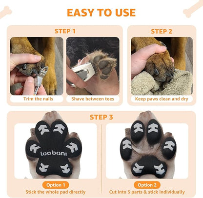 Loobani Paw Pads for Dogs Traction: Anti Slip Dog Paw Grippers for Senior Dogs Walking on Hardwood Slippery Floors - Dog Paw Protector Stickers for Prevent Licking &amp; Wound Care, Easy Using