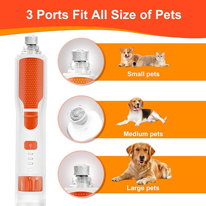 Dog Nail Grinder 7-Speed &amp; 360° LED Light, Professional Pet Nail Grinder for Dogs and Cats, Electric Dog Nail Trimmer Painless Paws Grooming &amp; Smoothing Tool for Large Medium Small Dogs Cats Pets