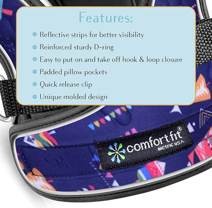 Comfort Fit Dog Harness No Pull with Adjustable Buckles Soft Padded Reflective Choke Step-in Pet Vest with Easy Control Handle for Small Medium Large Dogs &amp; Puppies for Walking Running Training