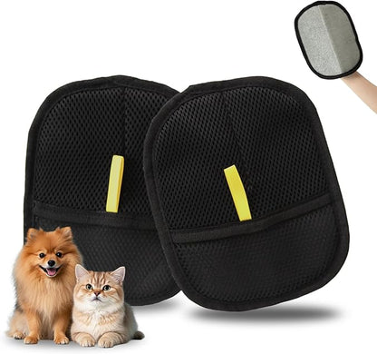 Pet Hair Removal Glove for Cats &amp; Dogs, Reusable Cat Dog Electrostatic Hair Remover, Efficient Grooming Gloves for Pet Hair, Pet Hair Removal Glove for Couch, Furniture, Carpet, Curtain (2 Pcs)